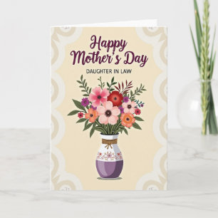 Tarjeta de ramo floral elegante