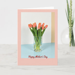Tarjeta de ramo floral rosado