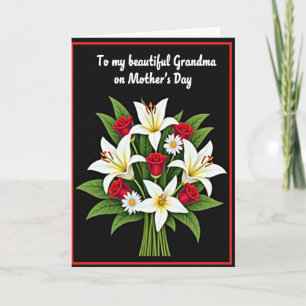 Tarjeta de ramo para mamás elegantes