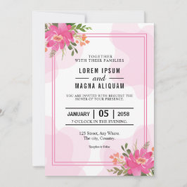 Tarjeta de ramo vectorial boda de moda Moody boho