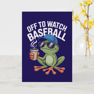 Tarjeta de Rana Deportiva para Ver Béisbol