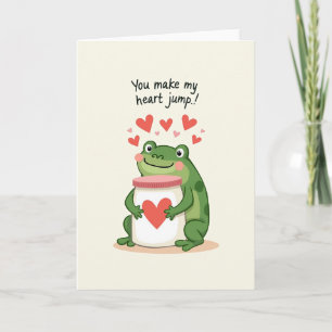 Tarjeta de Rana que me Hace Saltar el Corazón