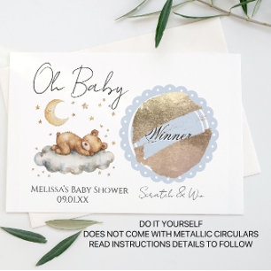 Tarjeta de rascar DIY para Baby Shower Niño Niña L