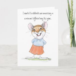 Tarjeta de ratón Dorky Aniversario