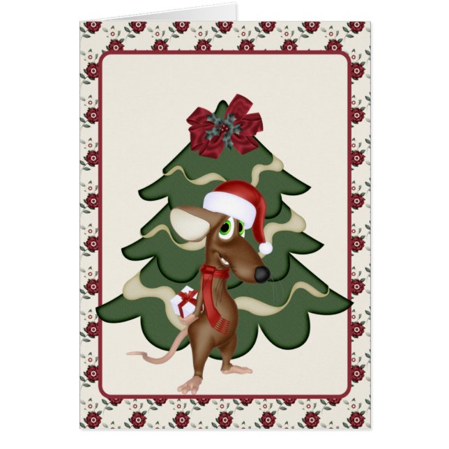 Tarjeta de ratón para navidades (Frente)