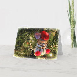 Tarjeta de ratón para navidades