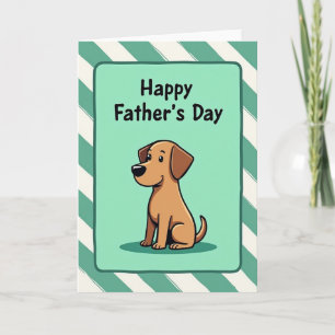 Tarjeta de raya del Día del Padre dulce