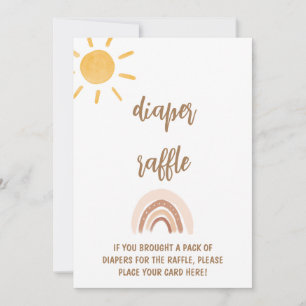 Tarjeta de rayado de pañales Sunshine Baby Shower