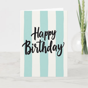 Tarjeta de rayas con guión alegre