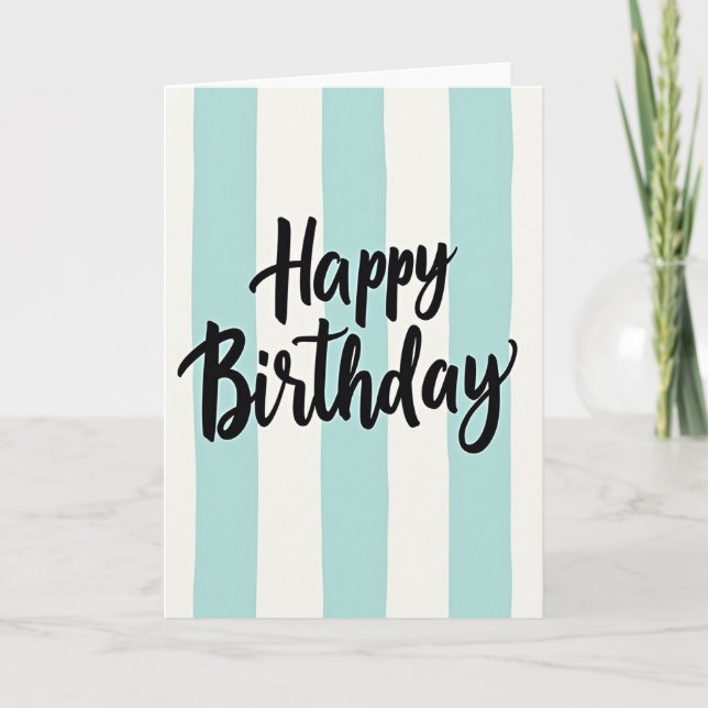 Tarjeta de rayas con guión alegre (Anverso)