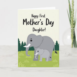 Tarjeta de rayas para el Día de la Madre Feliz