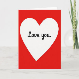 Tarjeta de rayas Simple Love You
