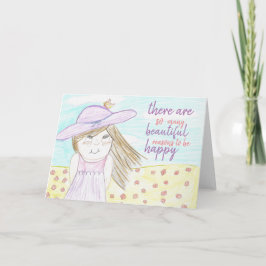 Tarjeta de razones hermosas de la serie Ellie