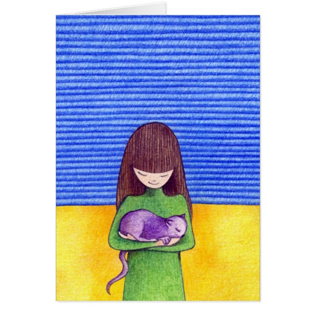 Tarjeta de rebanado de gato (Frente)