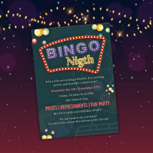 tarjeta de recaudación de fondos BINGO fiesta dive