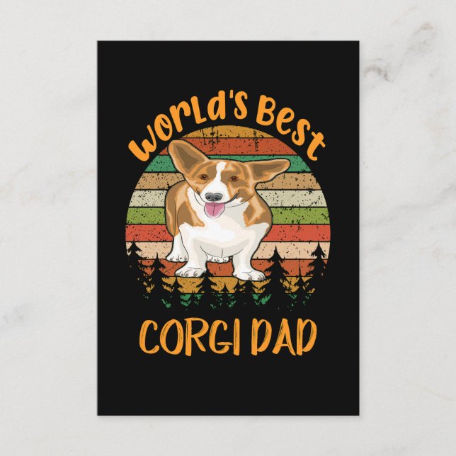 Tarjeta De Recepción 1 World's Best Corgi Dad (Anverso)