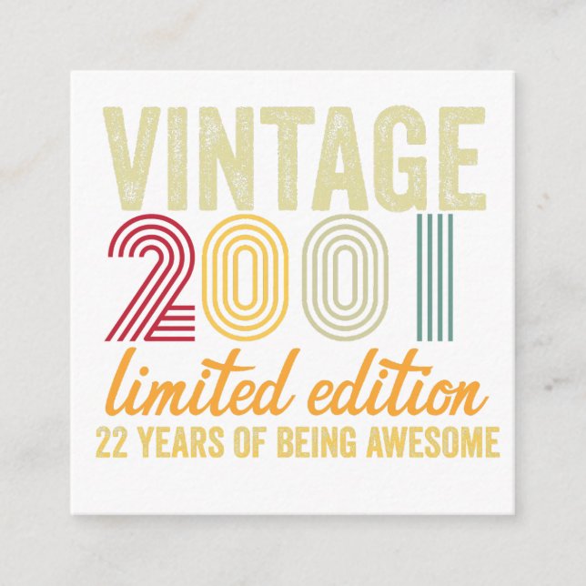 Tarjeta De Recepción 22.º cumpleaños (Anverso)