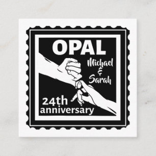 Tarjeta De Recepción 24.º aniversario del boda, tradicional opal