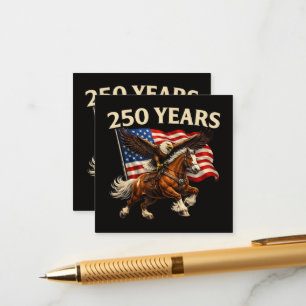 Tarjeta De Recepción 250 Aniversario Estados Unidos Caballo Águila Occi
