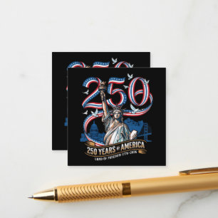 Tarjeta De Recepción 250 Años Aniversario América 1776 2026 