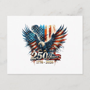 Tarjeta De Recepción 250 Años Aniversario de América 250º Independencia