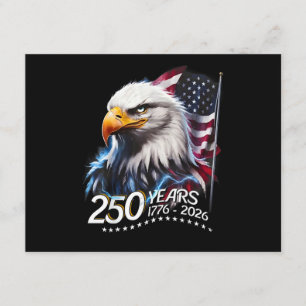 Tarjeta De Recepción 250 años Aniversario Patriótico Estadounidense 250