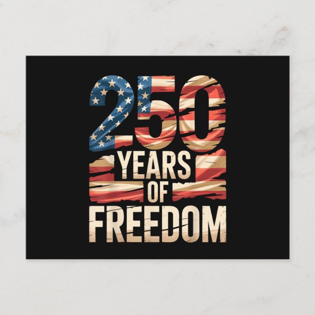 Tarjeta De Recepción 250 Años de Libertad (Anverso)