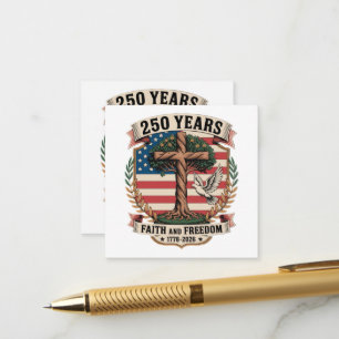 Tarjeta De Recepción 250 Años Fe y Libertad