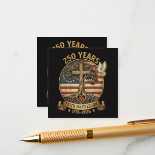 Tarjeta De Recepción 250 años Fe y Libertad Cristiana