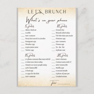 Tarjeta De Recepción 2 en 1 juego de ducha de Brunch de novia