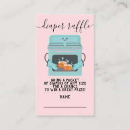 Tarjeta De Recepción 2 Pequeños bollos en el horno Diaper Raffle