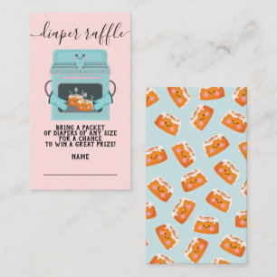 Tarjeta De Recepción 2 Pequeños bollos en el horno Diaper Raffle