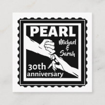 30.º aniversario boda negro y blanco romántico