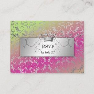 Tarjeta De Recepción 311-plata divina   Strawberry Lime