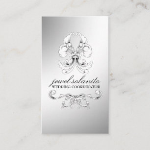 Tarjeta De Recepción 311-Silver Luxe Elegance RSVP