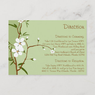 Tarjeta De Recepción 3,5 x 5 Flores de madera de madera de color