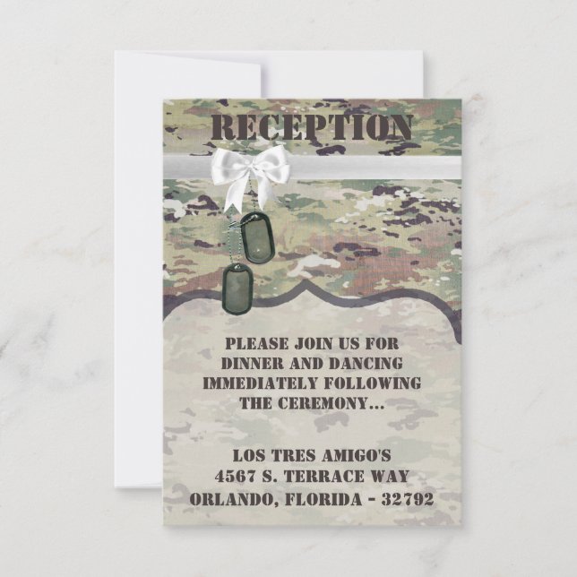 Tarjeta de recepción 3.5x5 Ejército Fuerza Aérea O (Anverso)