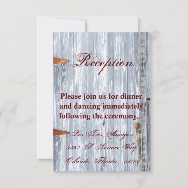 Tarjeta de recepción 3.5x5 Lágrima blanca Lámina d (Anverso)