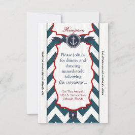 Tarjeta de recepción 3.5x7 Anclaje náutico Compass