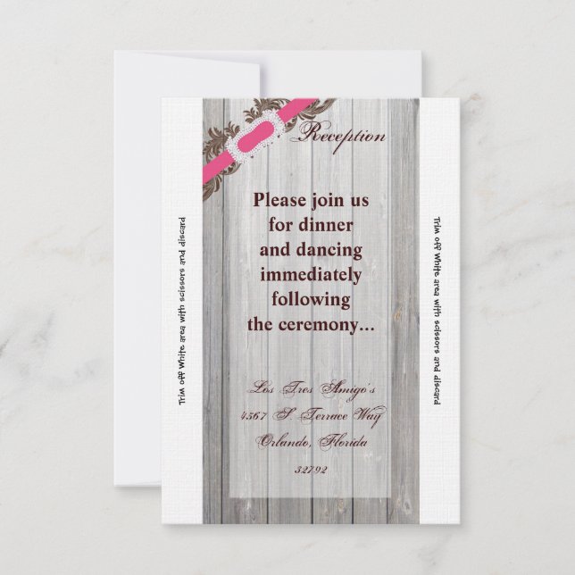 Tarjeta de recepción 3.5x7 Banda de cinta de cinta (Anverso)