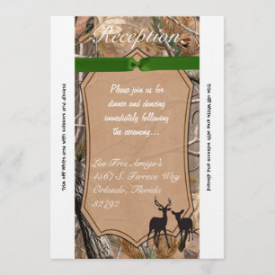 Tarjeta de Recepción 3.5x7 Cazadores Camuflaje Cam