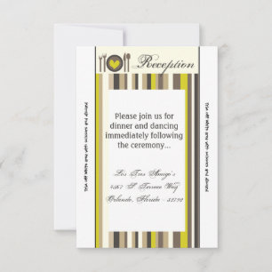 Tarjeta de recepción 3.5x7 China Plate Silverware 