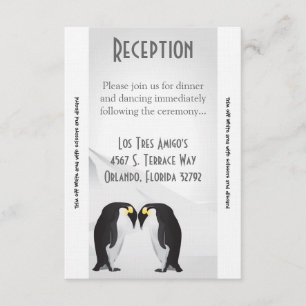Tarjeta de recepción 3.5x7 Country Penguin Mate fo