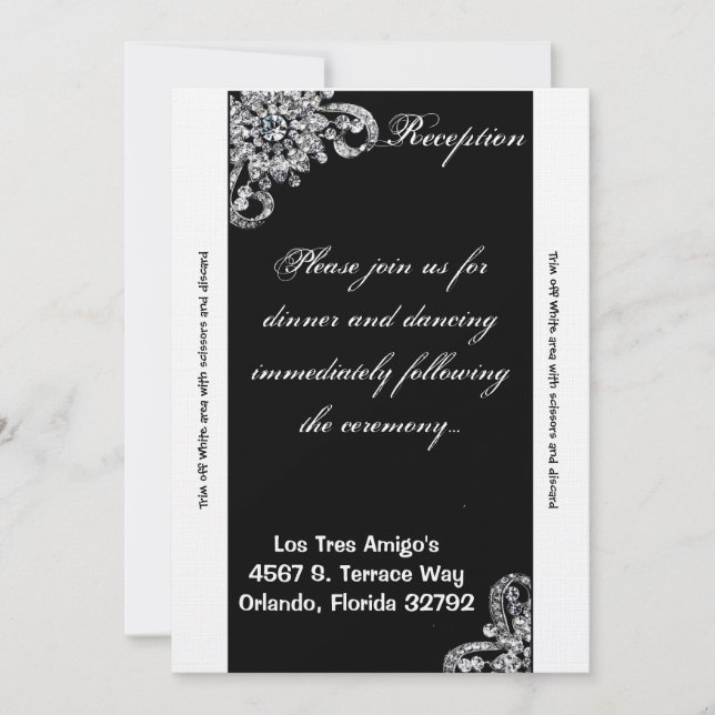 Tarjeta de recepción 3.5x7 Diamond Jewelry Necklac (Anverso)