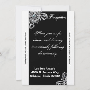 Tarjeta de recepción 3.5x7 Diamond Jewelry Necklac