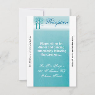 Tarjeta de recepción 3.5x7 Dos árboles de invierno