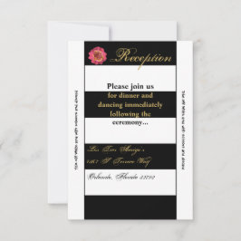 Tarjeta de recepción 3.5x7 Franja moderna Negro Bl
