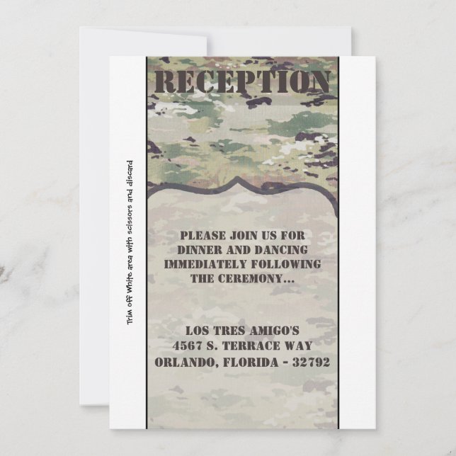 Tarjeta de recepción 3.5x7 Fuerza Aérea del Ejérci (Anverso)