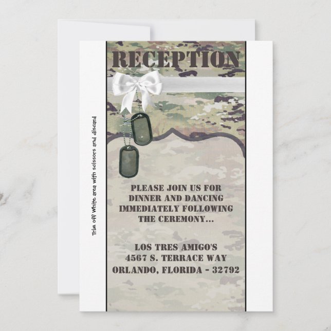 Tarjeta de recepción 3.5x7 Fuerza Aérea del Ejérci (Anverso)