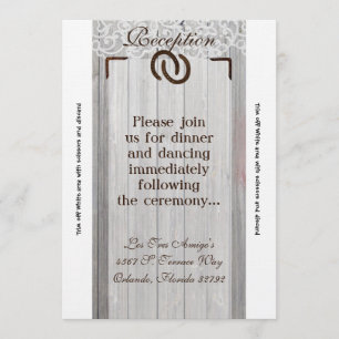Tarjeta de recepción 3.5x7 Herraduras de caballo d